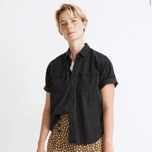 Madewell Ex Boyfriend Button Top 100% Cotton Denim XS